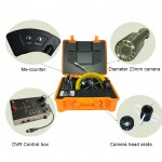 handhold screen sewer inspection camera, color, 20m cable reel, video record FLX-107R-H