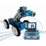 Pan and Tilt Robot Crawler Color Sewer Camera Pipe Inspection Robot for pipe dia 300mm to 2000mm FLX-TVS2000M