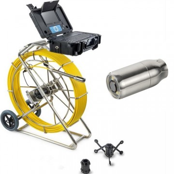 CCTV Sewer Inspection Camera With 512Hz Sonde, 100m Cable, Distance Counter FLX-H127REKLC