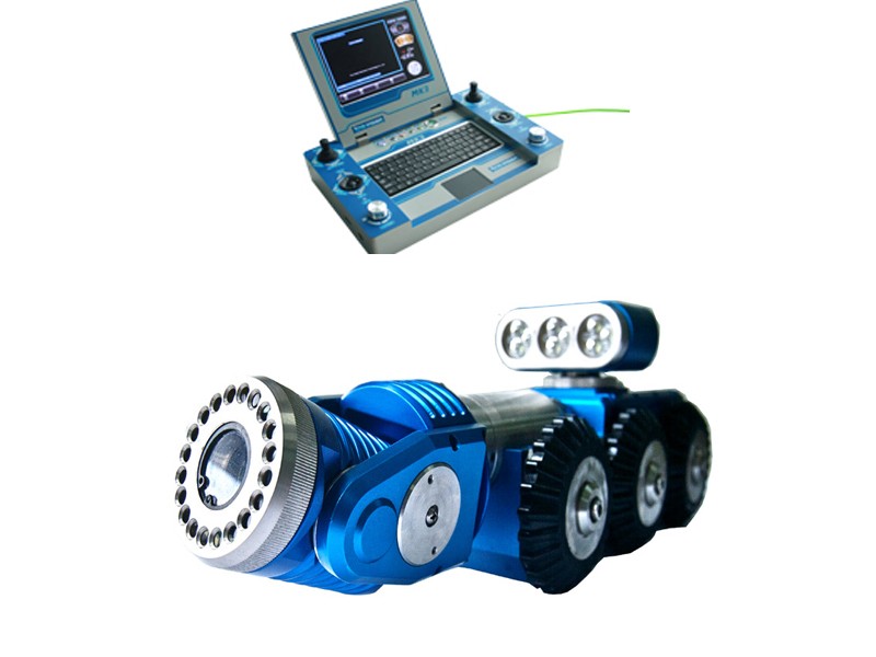 Pan tilt zoom camera pipe inspection crawler robot drain camera for ...
